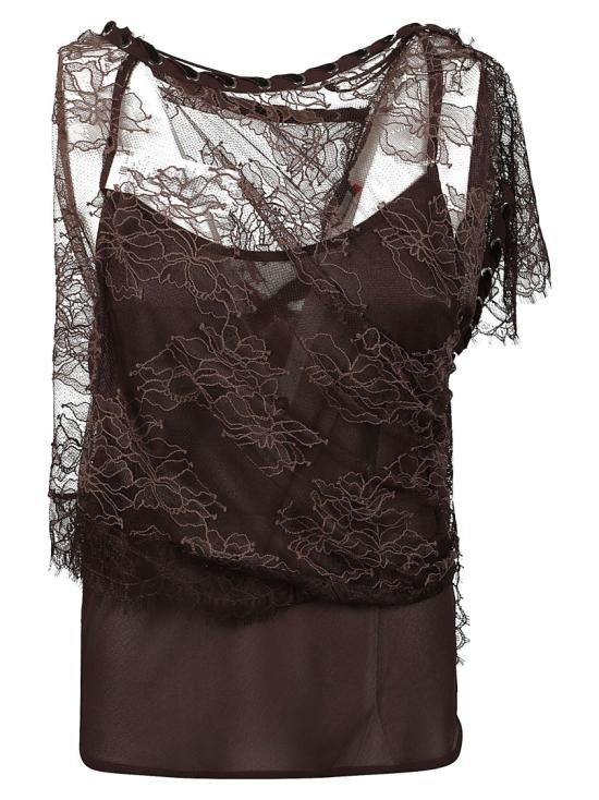 26FW 핑코 탑 107535 A3GZ Brown