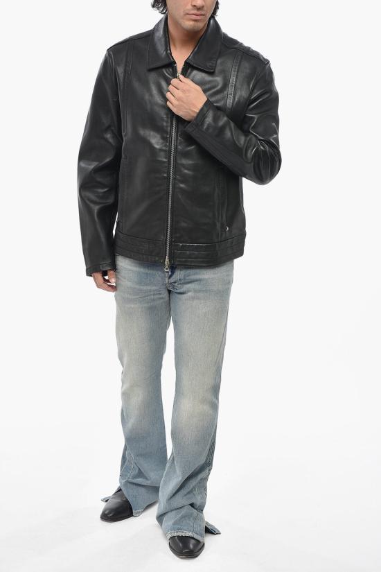  디젤 가죽 자켓 A10514 0WFAN 9XX Black - DIESEL