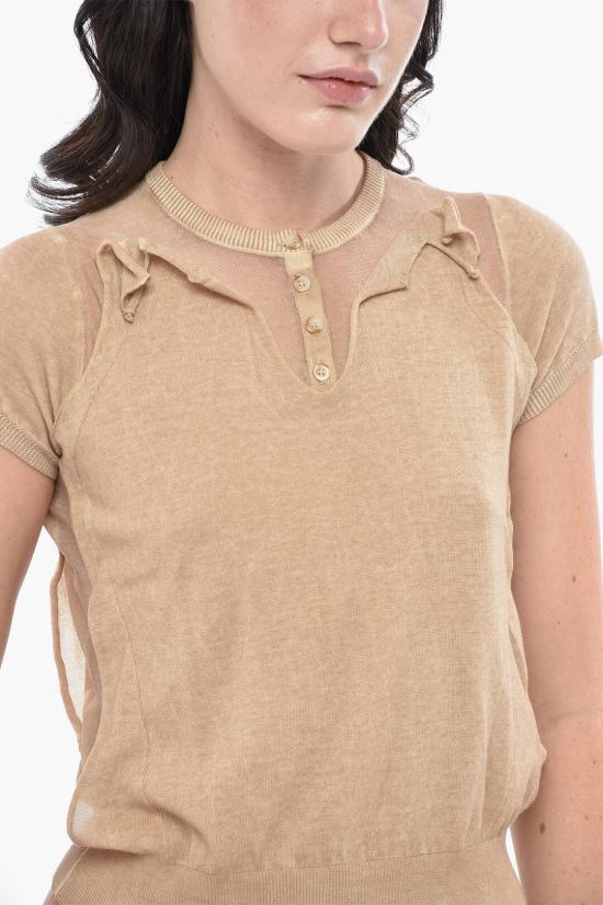  디젤 탑 A18899 0CBDS 7CSA Beige - DIESEL