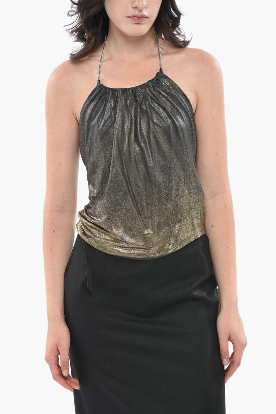  디젤 체인 홀터넥 탑 A18564 0NKCU 9AW Gold