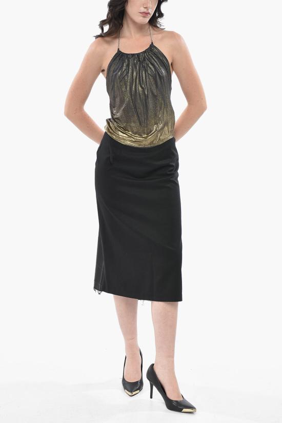  디젤 체인 홀터넥 탑 A18564 0NKCU 9AW Gold - DIESEL
