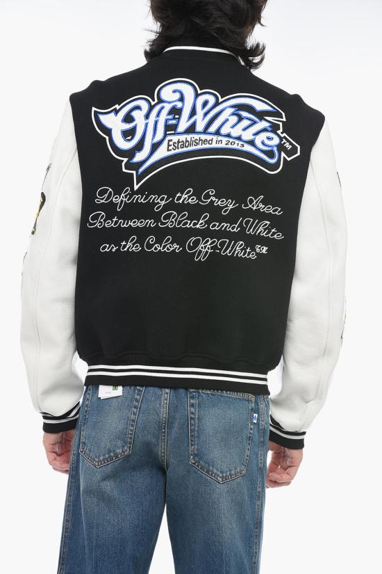  오프화이트 가죽 자켓 OMJA059G23LEA0011001 Black - OFF WHITE