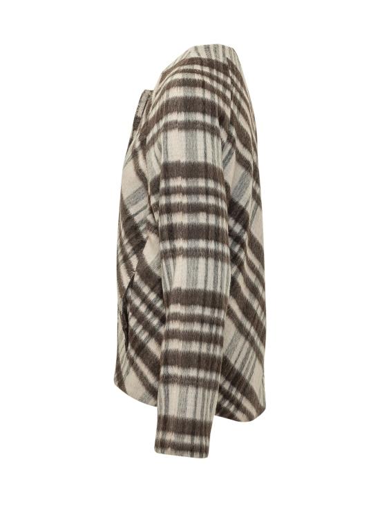26FW 캘빈클라인 가디건 LV044H520G 4XA MARSHMALLOW PLAID - CALVIN KLEIN