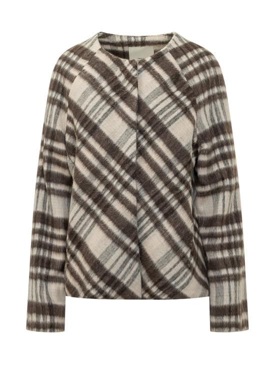 26FW 캘빈클라인 가디건 LV044H520G 4XA MARSHMALLOW PLAID