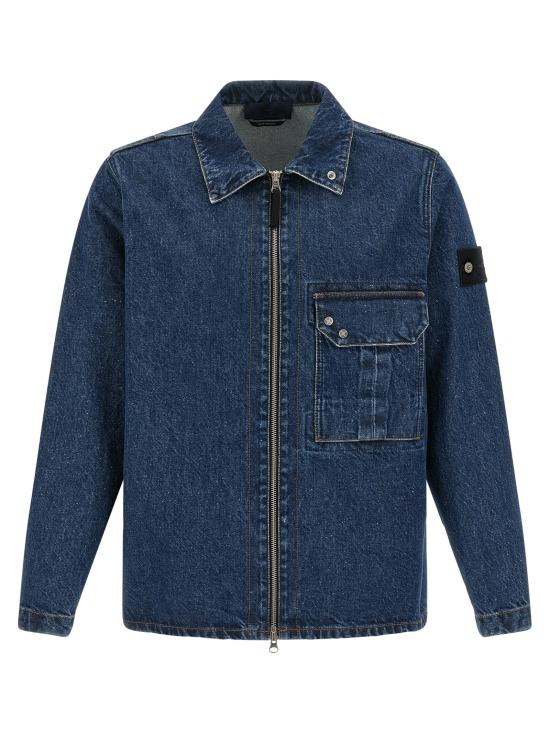 26FW 스톤 아일랜드 지퍼 디테일 컴포트 핏 오버셔츠 L2S141200002S0J34VJ202 Blue