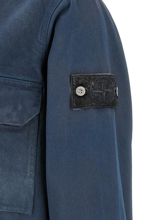 26FW 스톤 아일랜드 지퍼 디테일 컴포트 핏 오버셔츠 L2S141200002S0J31V002E Blue - STONE ISLAND