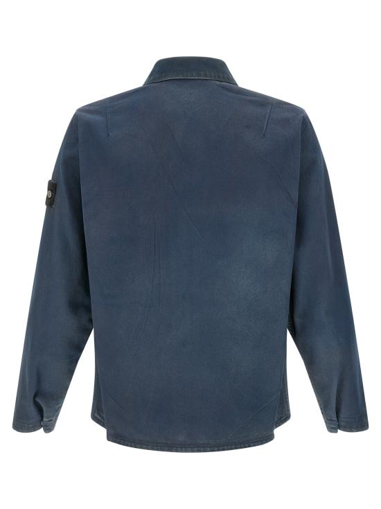 26FW 스톤 아일랜드 지퍼 디테일 컴포트 핏 오버셔츠 L2S141200002S0J31V002E Blue - STONE ISLAND