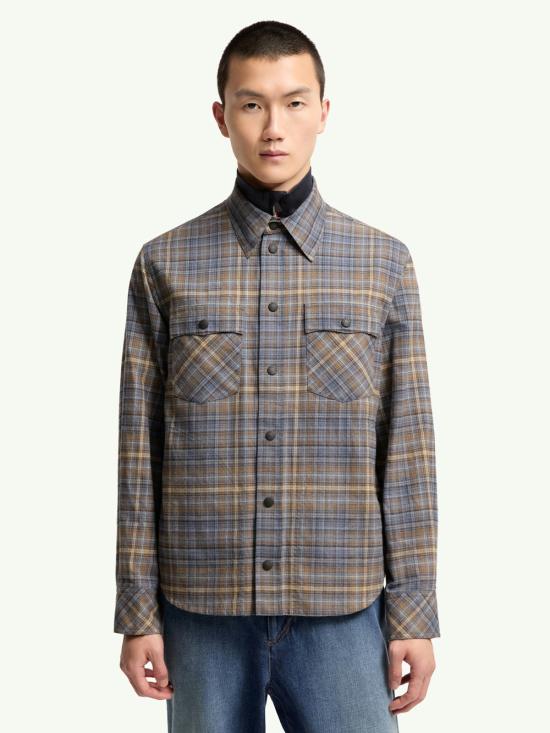 26FW 몽클레어 긴팔 셔츠 L20972F00002 599TM F72 BLUE - MONCLER