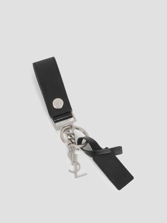 26FW 생로랑 모노그램 키링 스무스 레더 5183230SX0E 1000 - SAINT LAURENT
