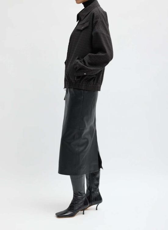  티비 봄버 자켓 F226CK8287 GRAY - TIBI