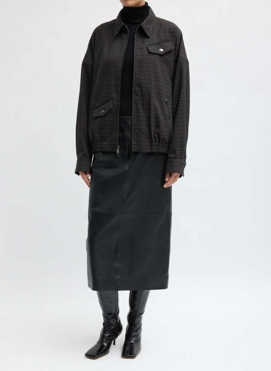  티비 봄버 자켓 F226CK8287 GRAY - TIBI