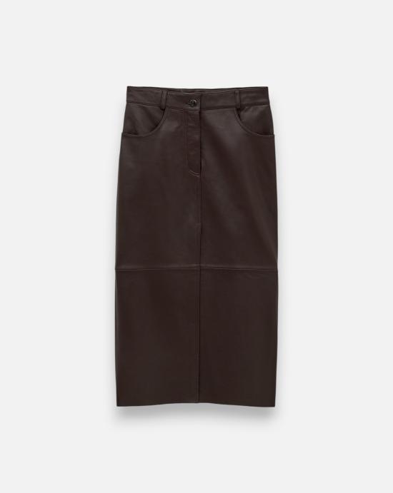 26FW 바쉬 미디 스커트 1H26LSOL 0500 AUBERGINE