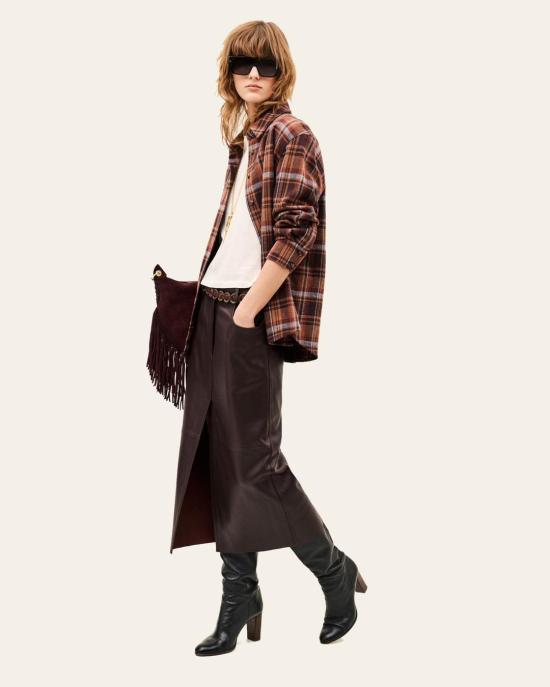 26FW 바쉬 미디 스커트 1H26LSOL 0500 AUBERGINE - BA&SH