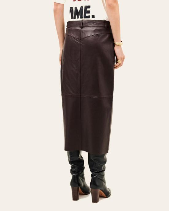 26FW 바쉬 미디 스커트 1H26LSOL 0500 AUBERGINE - BA&SH