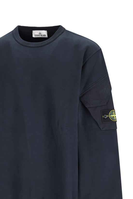26FW 스톤 아일랜드 브러시드 코튼 슬리브 포켓 스웨트셔츠 6100015S0A20 - STONE ISLAND