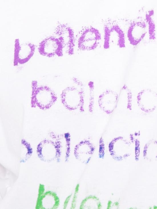 26FW 발렌시아가 오버사이즈 로고 반팔 티셔츠 871733 TVVK99000 WHITE - BALENCIAGA