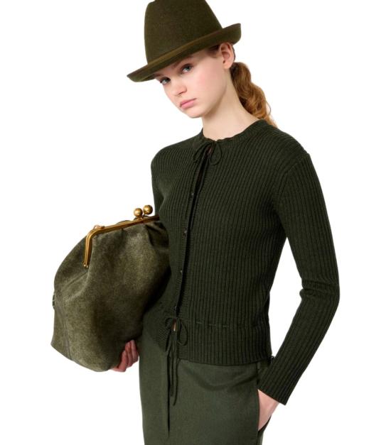 26FW 위켄드막스마라 가디건 2625346016600 001 S Green - WEEKEND MAX MARA