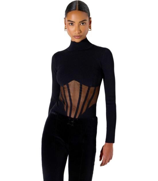 26FW 엘리자베타프랜치 탑 BK05S67E2 110 40 Black - ELISABETTA FRANCHI