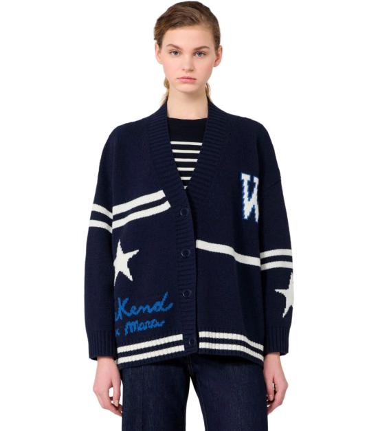 26FW 위켄드막스마라 가디건 2625346072600 005 XS Blue - WEEKEND MAX MARA