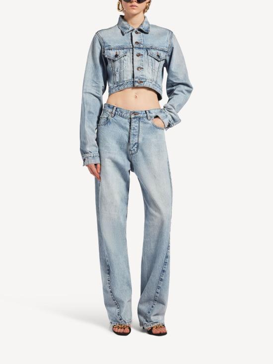 26FW 발렌시아가 트위스티드 심 진 A001OT TBP484020 DENIM BLUE - BALENCIAGA