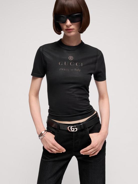 26FW 구찌 테크니컬 코튼 저지 티셔츠 A009A5XJH6N 1152 NERO - GUCCI