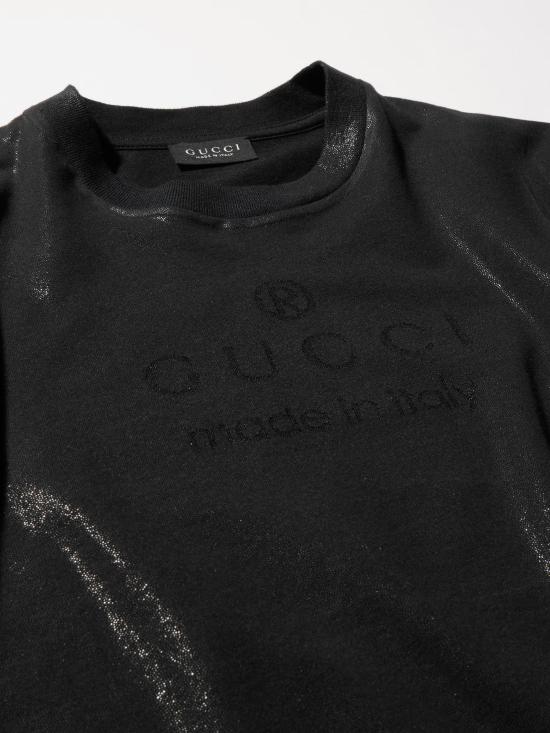 26FW 구찌 테크니컬 코튼 저지 티셔츠 A009A5XJH6N 1152 NERO - GUCCI