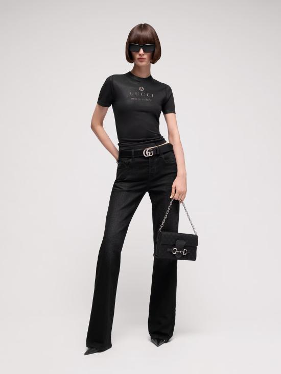 26FW 구찌 테크니컬 코튼 저지 티셔츠 A009A5XJH6N 1152 NERO - GUCCI
