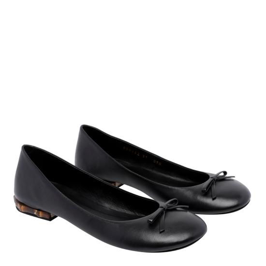 26FW 구찌 밤부 발레리나 플랫 슈즈 A0065Z AAHBR1000 BLACK - GUCCI