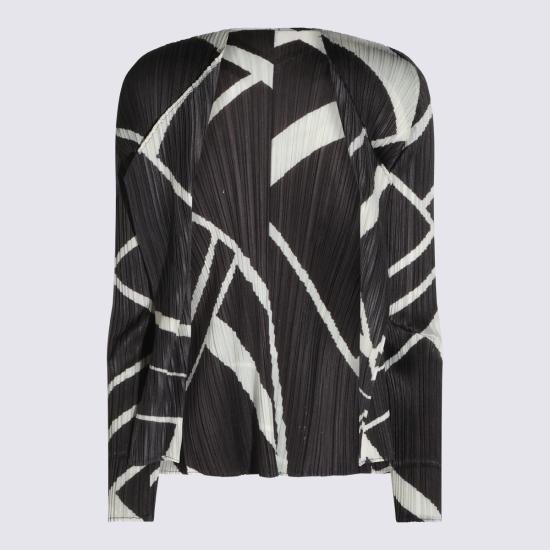 26FW 플리츠플리즈 폴드 라인 가디건 PP68JO683 17 CHARCOAL DOM