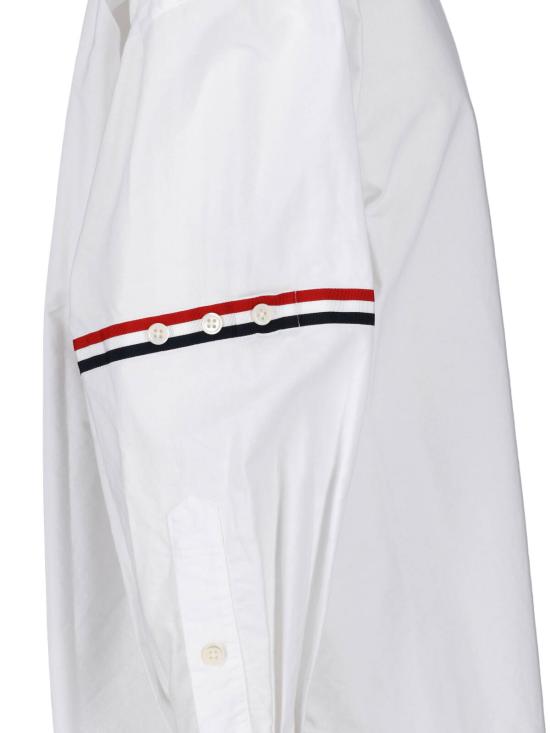  톰브라운 RWB 스트라이프 디테일 셔츠 FLL079E F0313 100 WHITE - THOM BROWNE