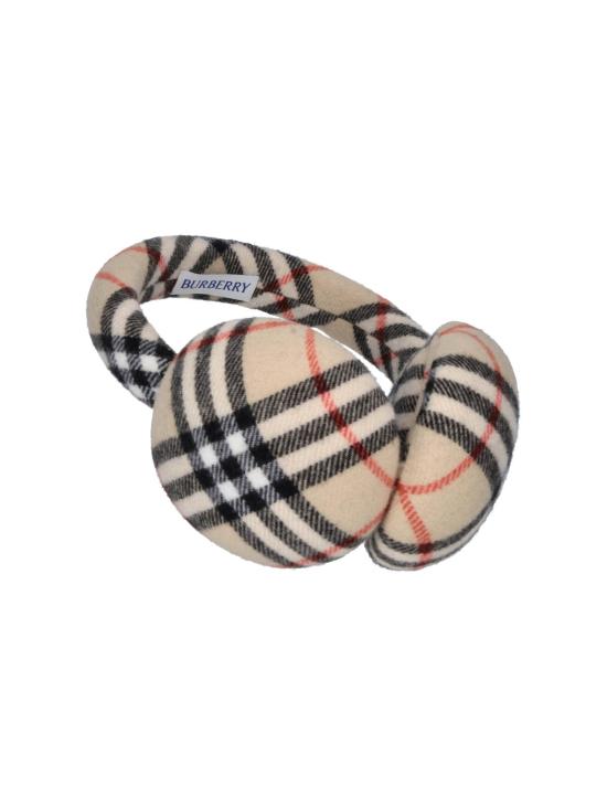 27SS 버버리 체크 울 캐시미어 이어머프 8114031 B9368 BEIGE - BURBERRY