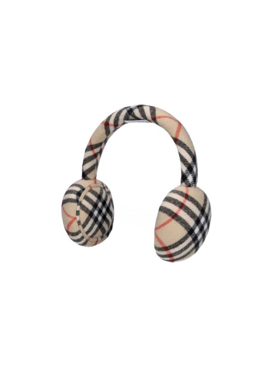 27SS 버버리 체크 울 캐시미어 이어머프 8114031 B9368 BEIGE - BURBERRY