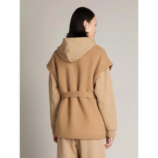  막스마라 베스트 Maxmara Favilla 니트 조끼 카멜 - MAX MARA