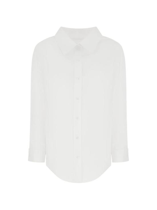 26FW 발렌시아가 롱슬리브 세미 핏 코튼 셔츠 A009OLTRM289000 WHITE