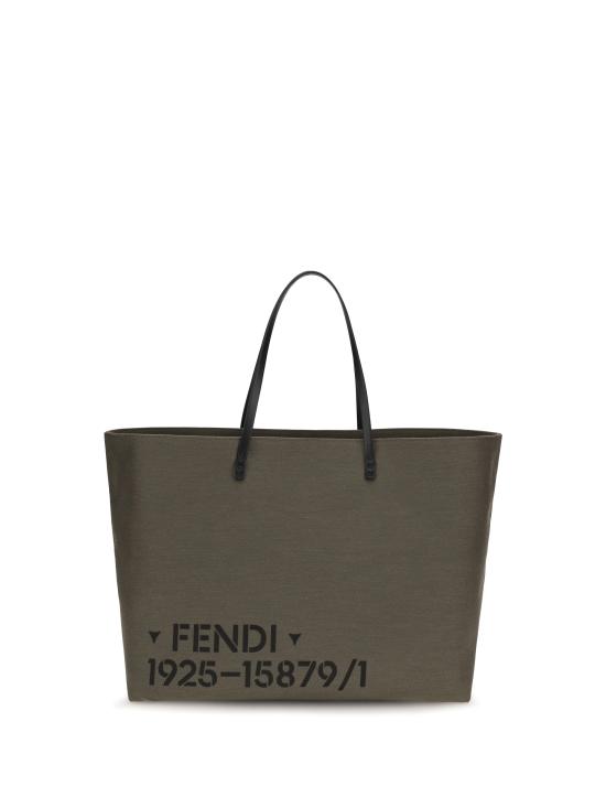 26FW 펜디 롤 라지 스텐실 프린트 캔버스 백 7VA704B209F0ZPQ MILITARY GREEN