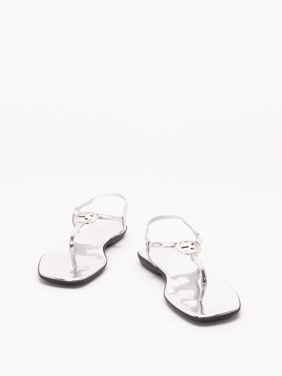 26FW 구찌 메탈릭 레더 샌들 874699AAGNM8106 SILVER - GUCCI