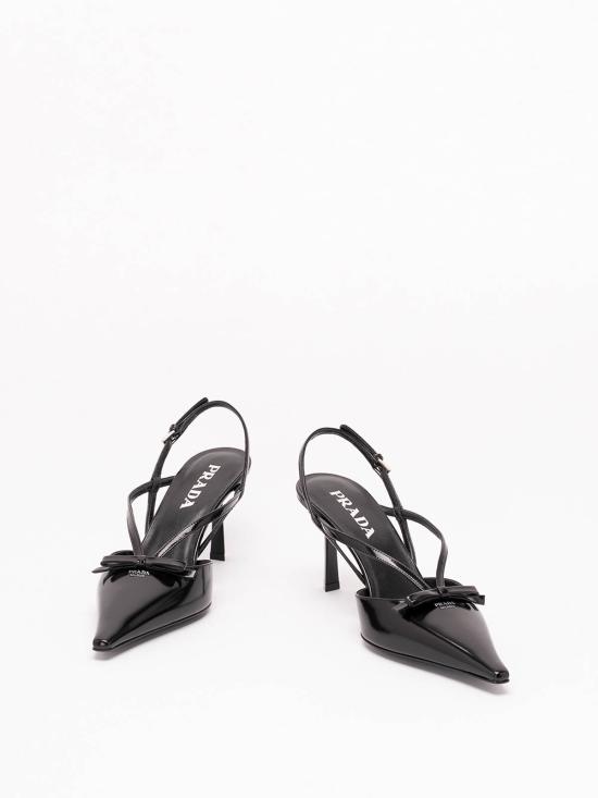 26FW 프라다 브러쉬드 레더 슬링백 펌프스 1I675O055F075F0002 BLACK - PRADA