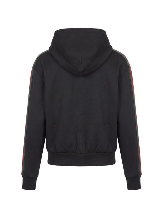 26FW 구찌 코튼 저지 지퍼 후드 재킷 A00A75XJH3Y1000 BLACK - GUCCI