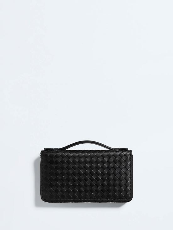 26FW 보테가베네타 인트레치아토 피콜로 집 어라운드 오거나이저 876094V6TO18803 BLACK - BOTTEGA VENETA