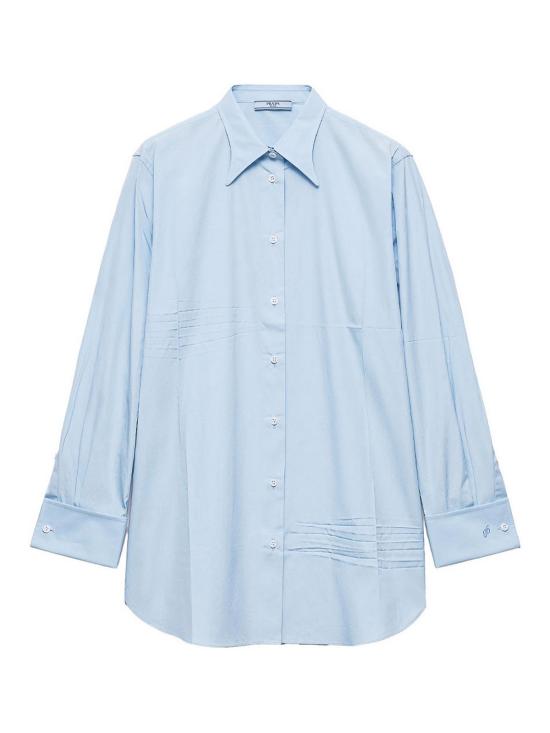 26FW 프라다 코튼 캐주얼 셔츠 P482JR126LSOOOF0012 LIGHT BLUE