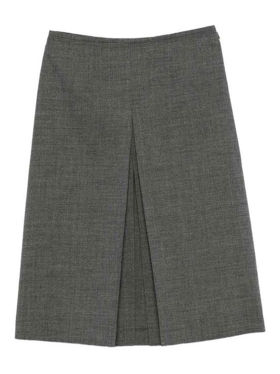 26FW 프라다 드롭 가죽 테크니컬 스커트 P10A86011SOOOF0480 DARK GREY