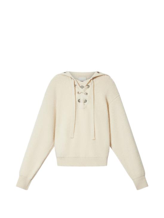 26FW 이자벨마랑 이달리아 울 알파카 레이스업 니트 스웨터 PU1009FAD4L01I23EC ECRU