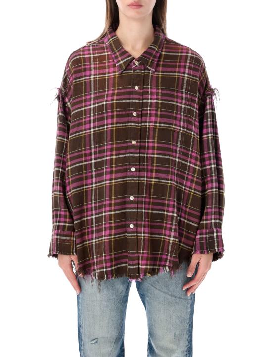 26FW 알13 셔츠 R13WR075R931B BROWNPINK BROWN PINK PLAID