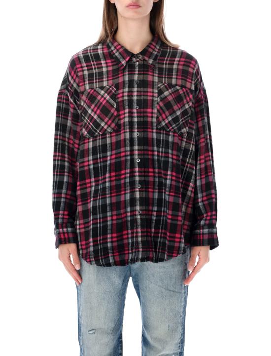 26FW 알13 셔츠 R13WR015R934B BLACKFUCH BLACK FUCHSIA PLAID