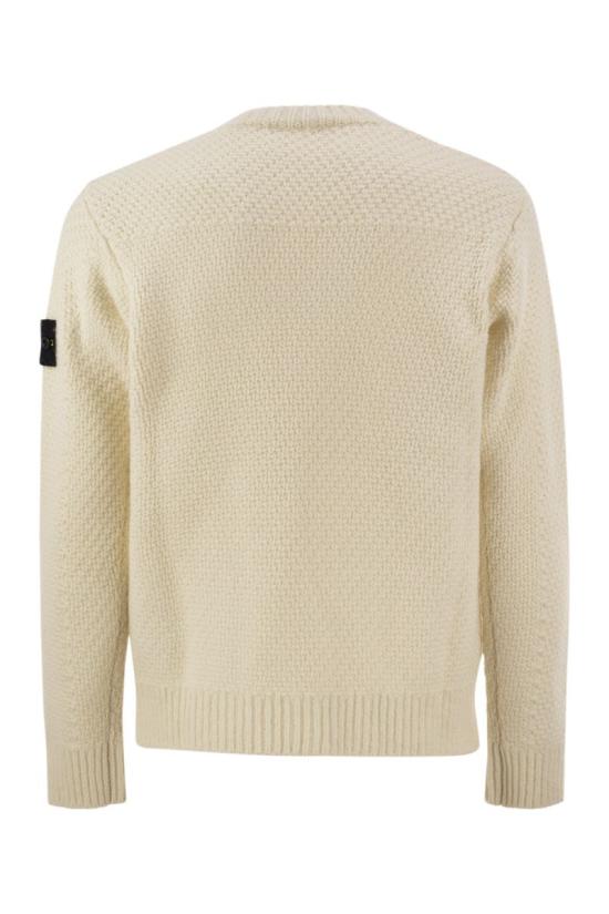  스톤 아일랜드 램스울 크루넥 니트 점퍼 L2S155100055 S02A3V0093 IVORY - STONE ISLAND