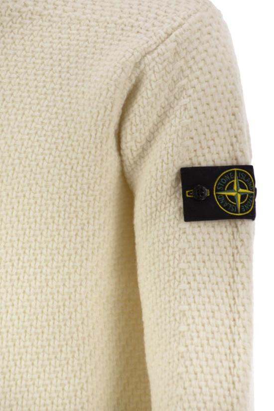  스톤 아일랜드 램스울 크루넥 니트 점퍼 L2S155100055 S02A3V0093 IVORY - STONE ISLAND