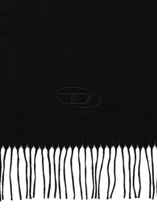 26FW 디젤 S-IMON-D-LONG 울 블렌드 프린지 머플러 A21679 0AKBL900 BLACK - DIESEL