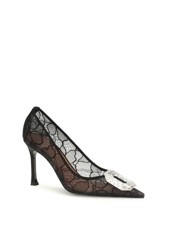 26FW 아미나 무아디 샌들 18S366720CAMBLACKLACEB BLACK LACE SATIN - AMINA MUADDI