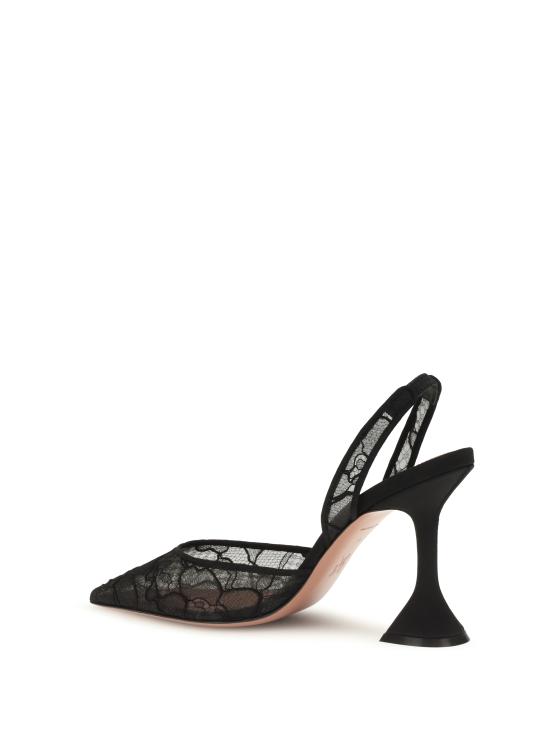 26FW 아미나 무아디 샌들 12S357471HOLBLACKLACEB BLACK LACE SATIN - AMINA MUADDI