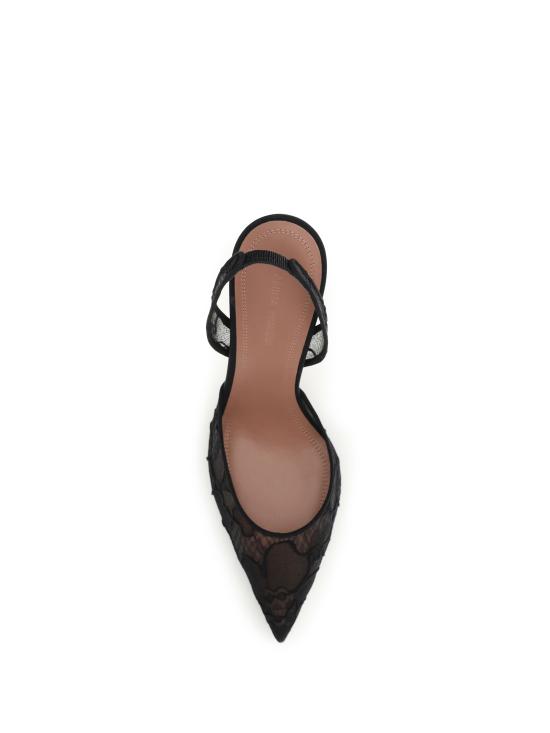 26FW 아미나 무아디 샌들 12S357471HOLBLACKLACEB BLACK LACE SATIN - AMINA MUADDI
